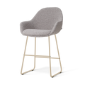 Nino-Mae barkruk bouclé taupe - beige onderstel - 65 cm