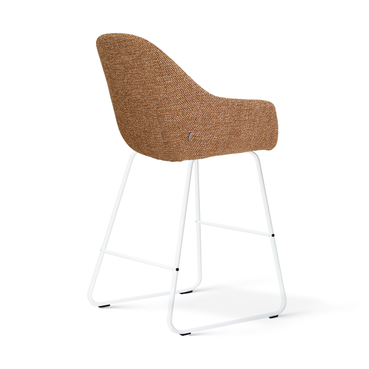 Nino-Mae barkruk bruin blend - wit onderstel - 65 cm