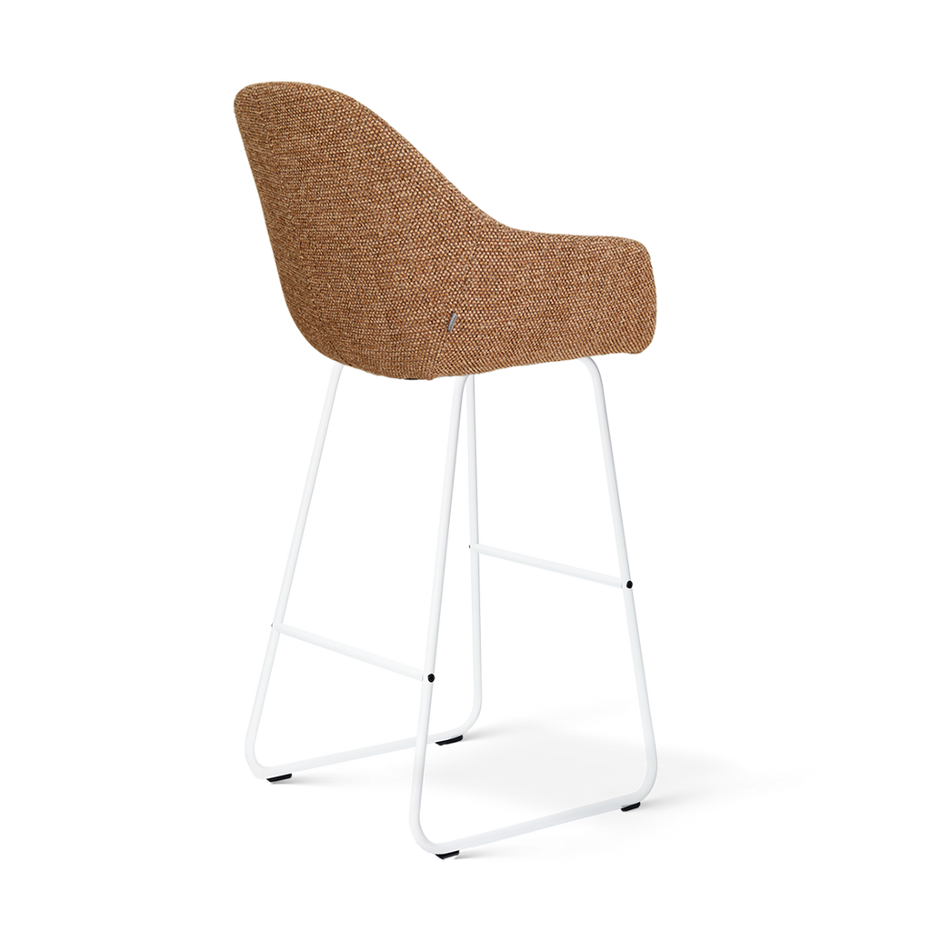Nino-Mae barkruk bruin blend - wit onderstel - 75 cm