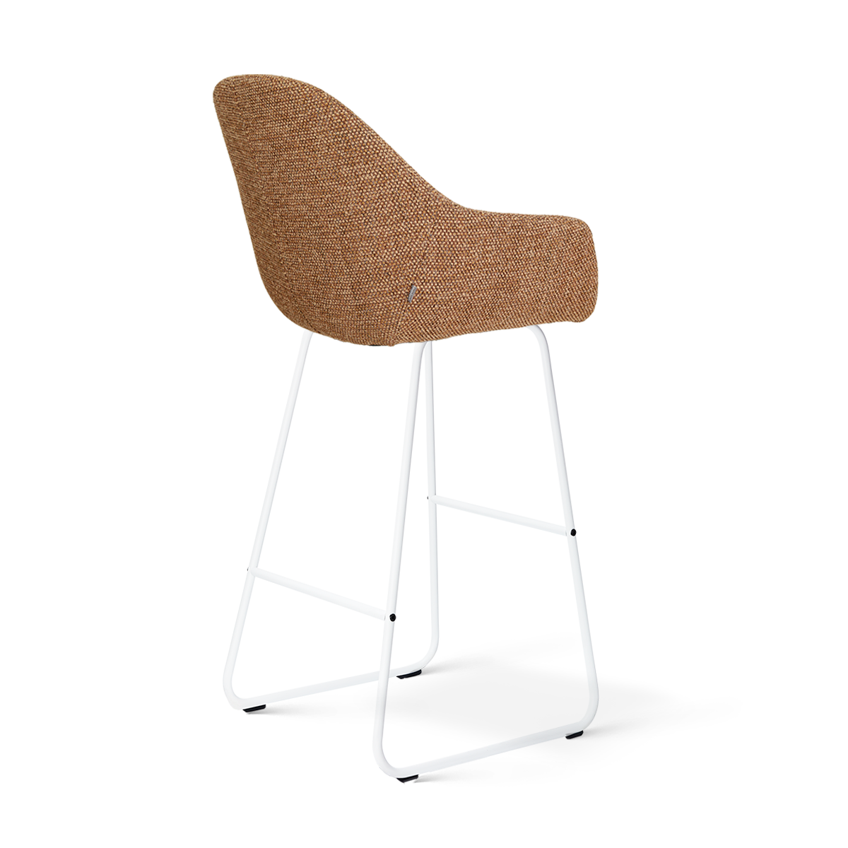 Nino-Mae barkruk bruin blend - wit onderstel - 75 cm