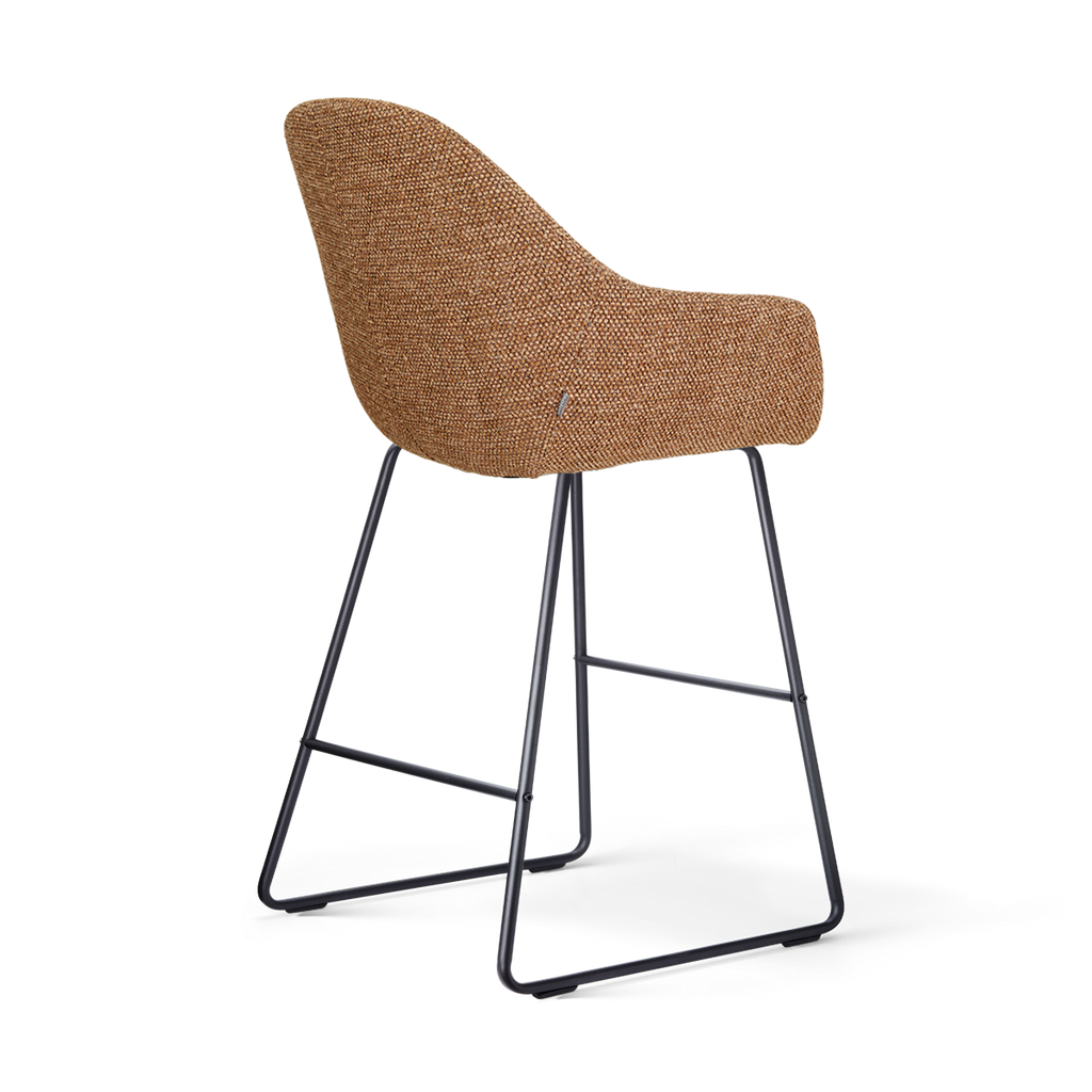Nino-Mae barkruk bruin blend - zwart onderstel - 65 cm