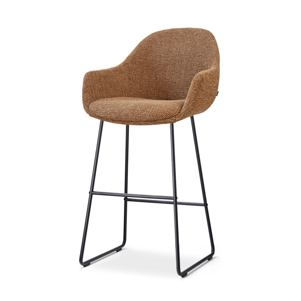 Nino-Mae barkruk bruin blend - zwart onderstel - 75 cm