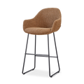 Nino-Mae barkruk bruin blend - zwart onderstel - 75 cm