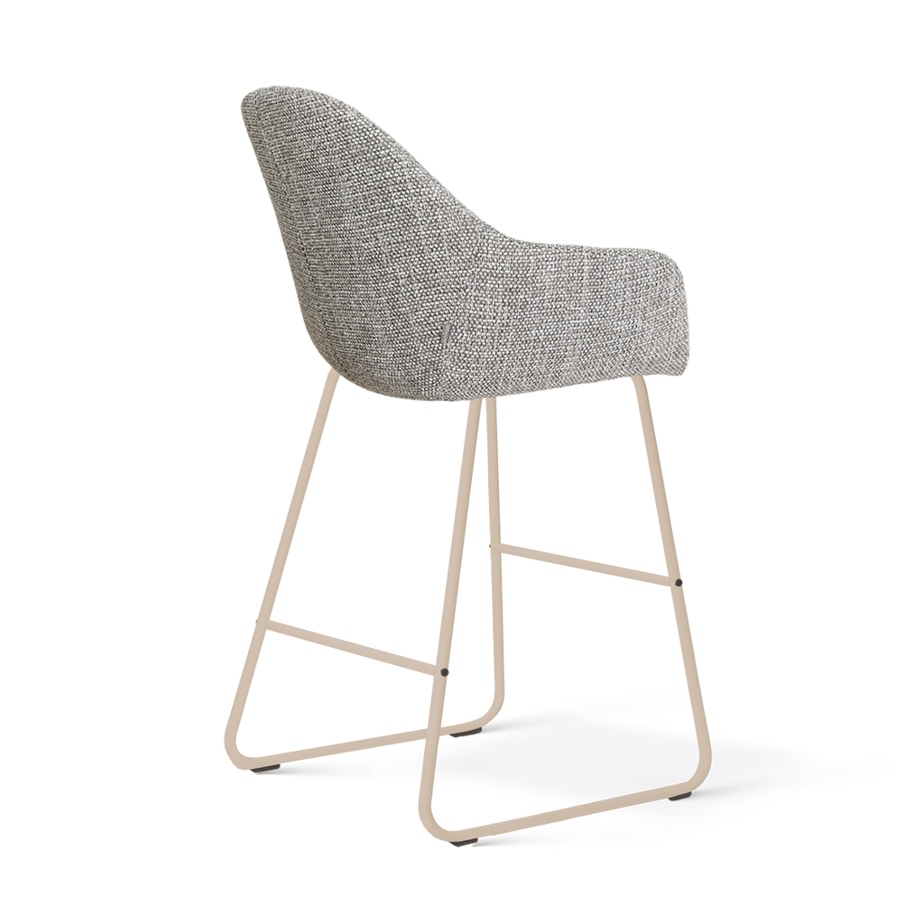 Nino-Mae barkruk grijs blend - beige onderstel - 65 cm