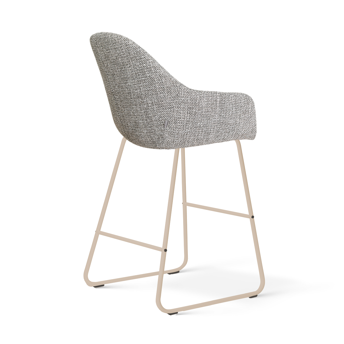 Nino-Mae barkruk grijs blend - beige onderstel - 65 cm