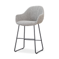 Nino-Mae barkruk grijs blend - zwart onderstel - 65 cm