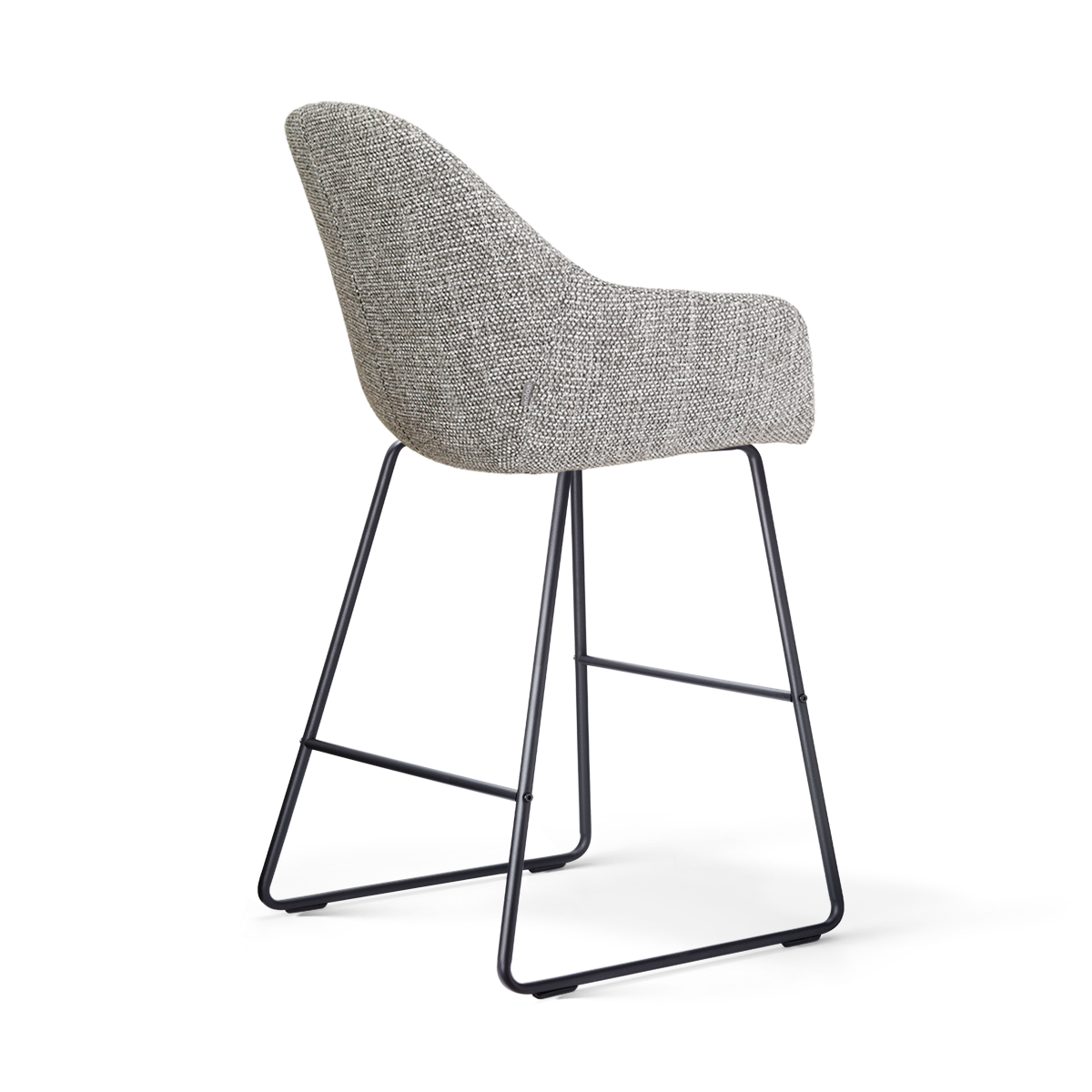 Nino-Mae barkruk grijs blend - zwart onderstel - 65 cm