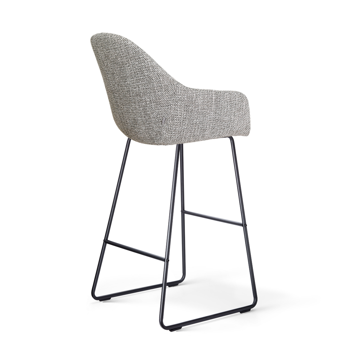 Nino-Mae barkruk grijs blend - zwart onderstel - 75 cm