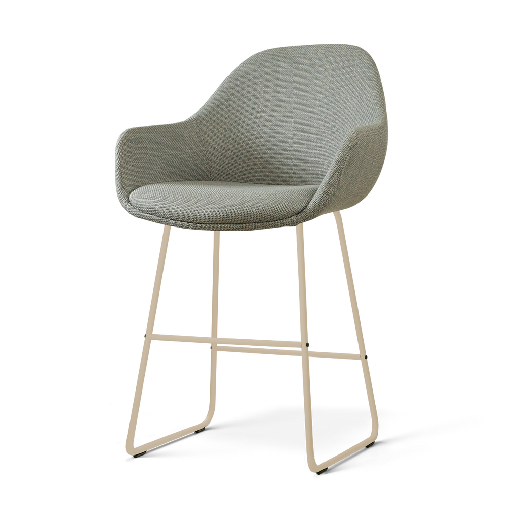 Nino-Mae barkruk saliegroen - beige onderstel - 65 cm