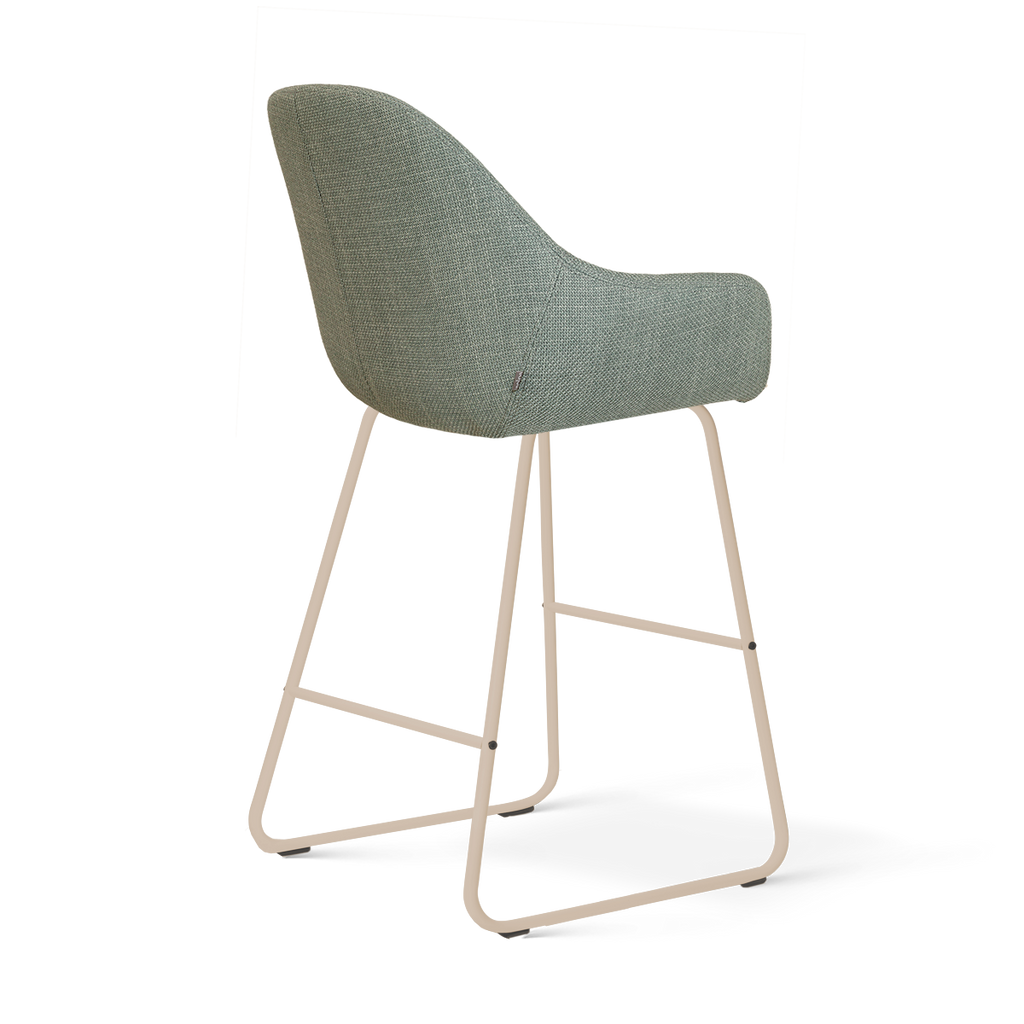 Nino-Mae barkruk saliegroen - beige onderstel - 65 cm