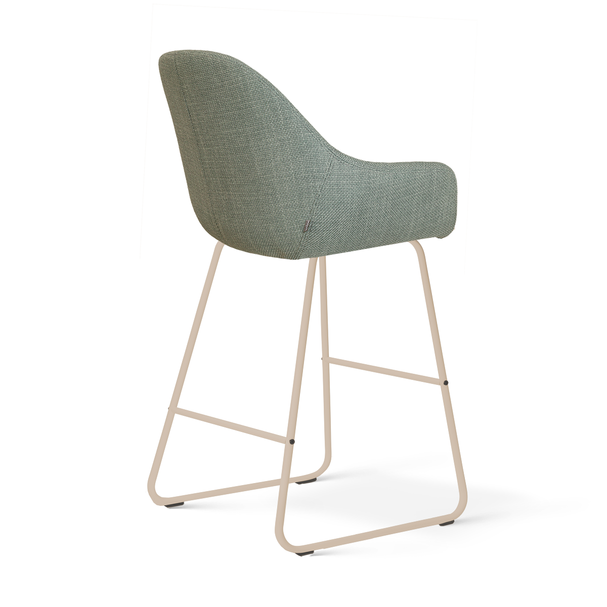 Nino-Mae barkruk saliegroen - beige onderstel - 65 cm