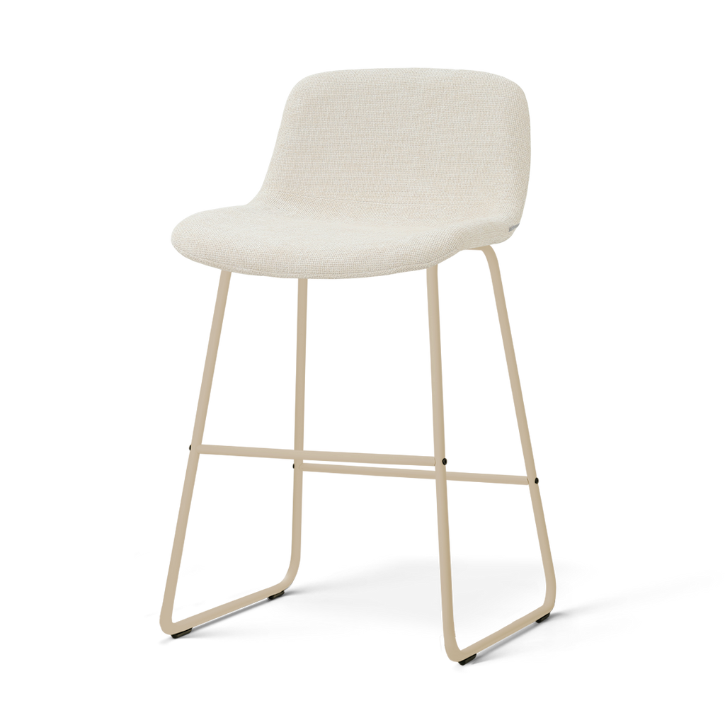Nino-Mats barkruk cottonbeige - beige onderstel - 65 cm