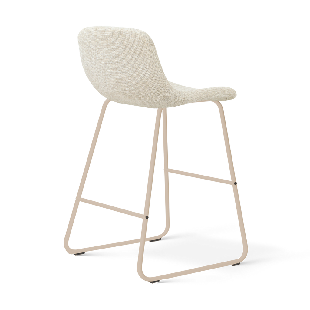 Nino-Mats barkruk cottonbeige - beige onderstel - 65 cm