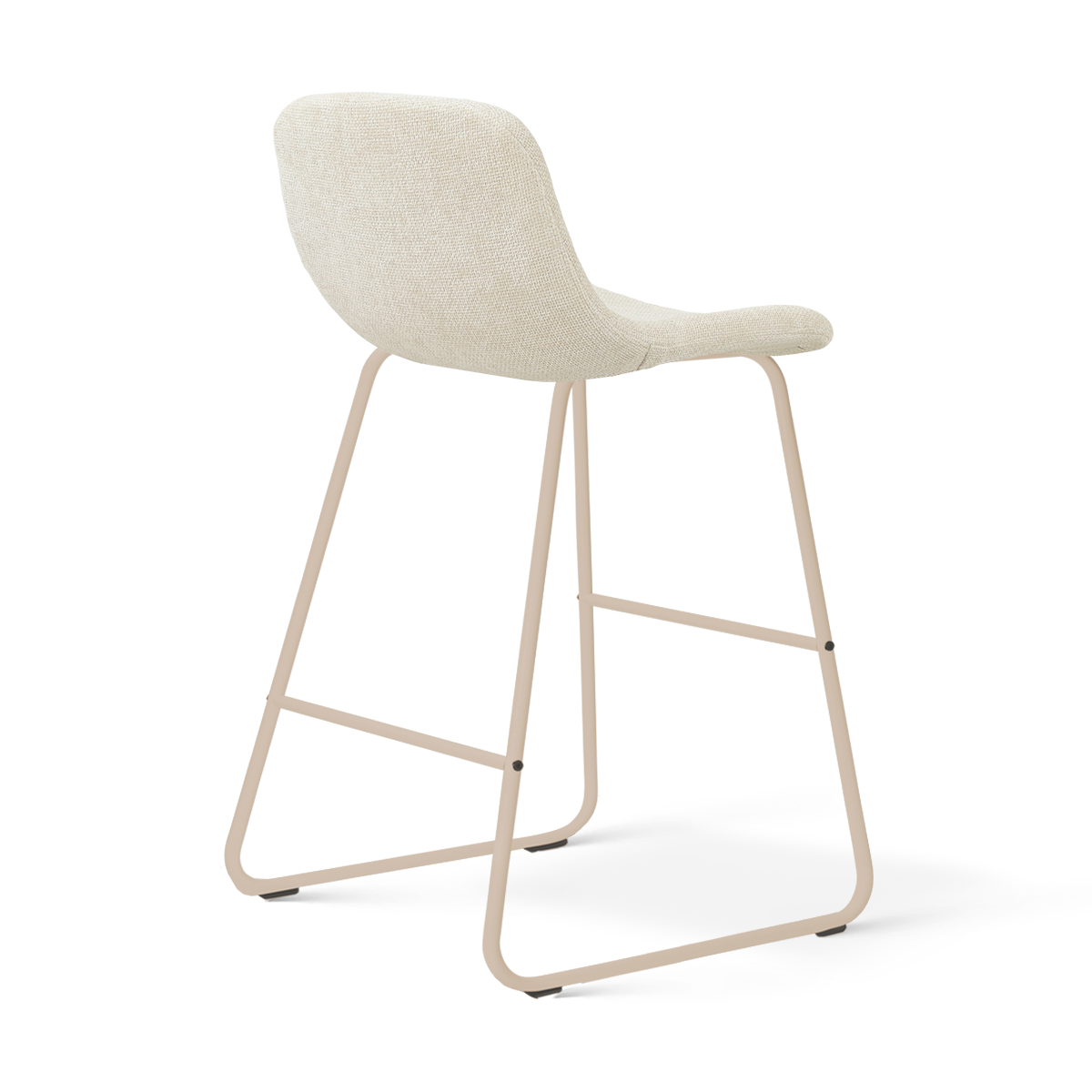 Nino-Mats barkruk cottonbeige - beige onderstel - 65 cm