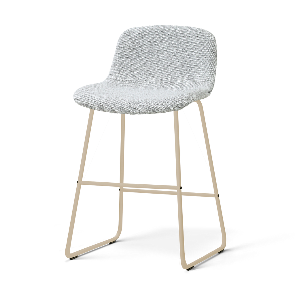 Nino-Mats barkruk grijs melange - beige onderstel - 65 cm