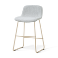 Nino-Mats barkruk grijs melange - beige onderstel - 65 cm