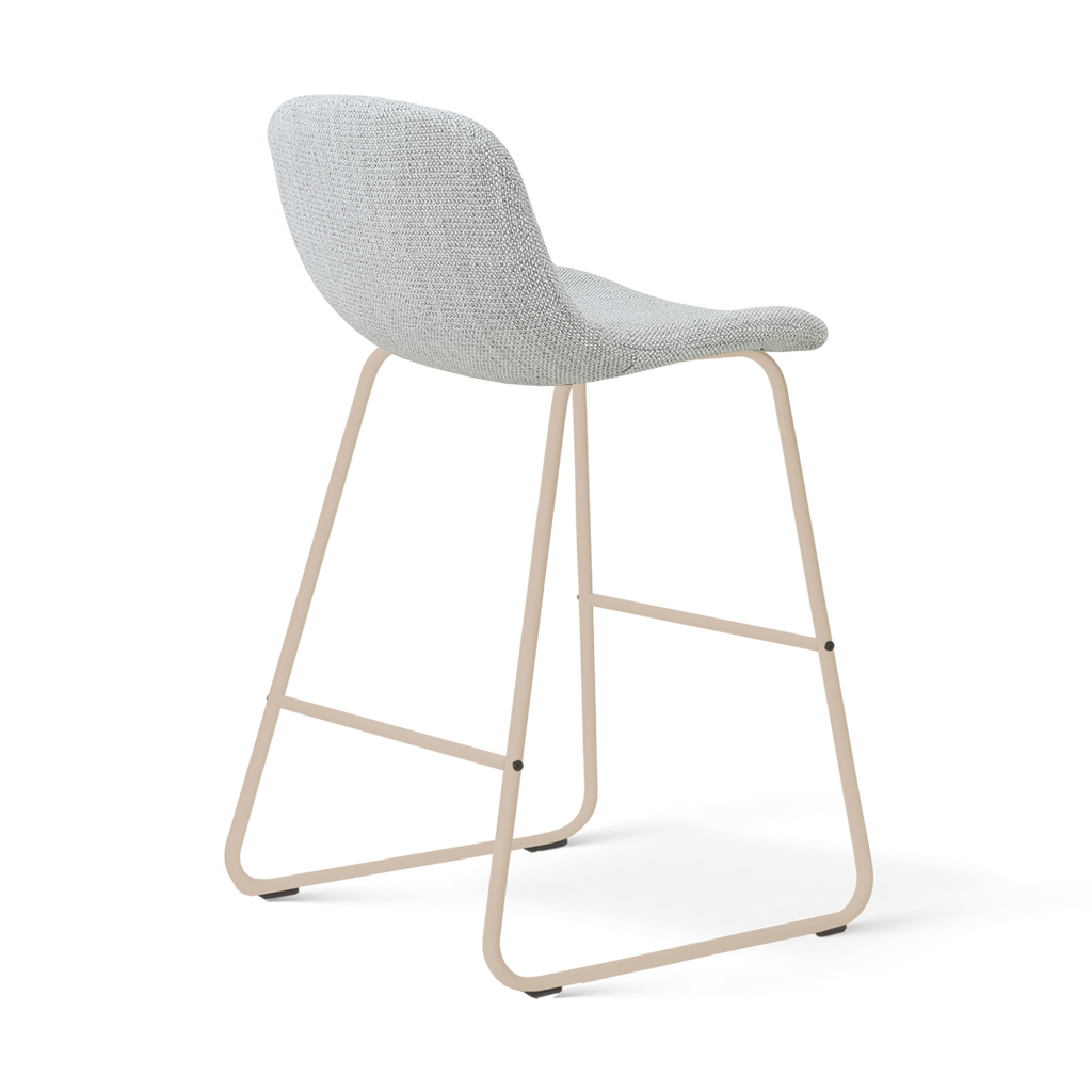 Nino-Mats barkruk grijs melange - beige onderstel - 65 cm
