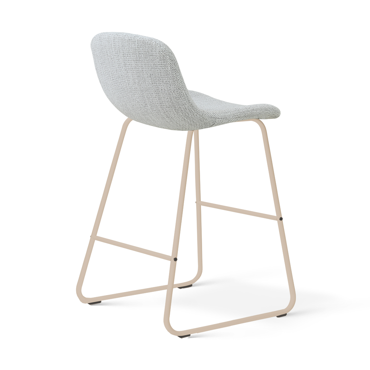 Nino-Mats barkruk grijs melange - beige onderstel - 65 cm