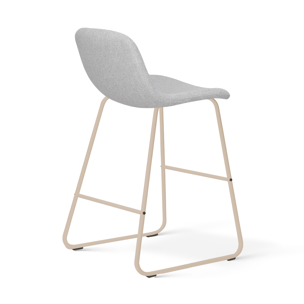 Nino-Mats barkruk lichtgrijs - beige onderstel - 65 cm
