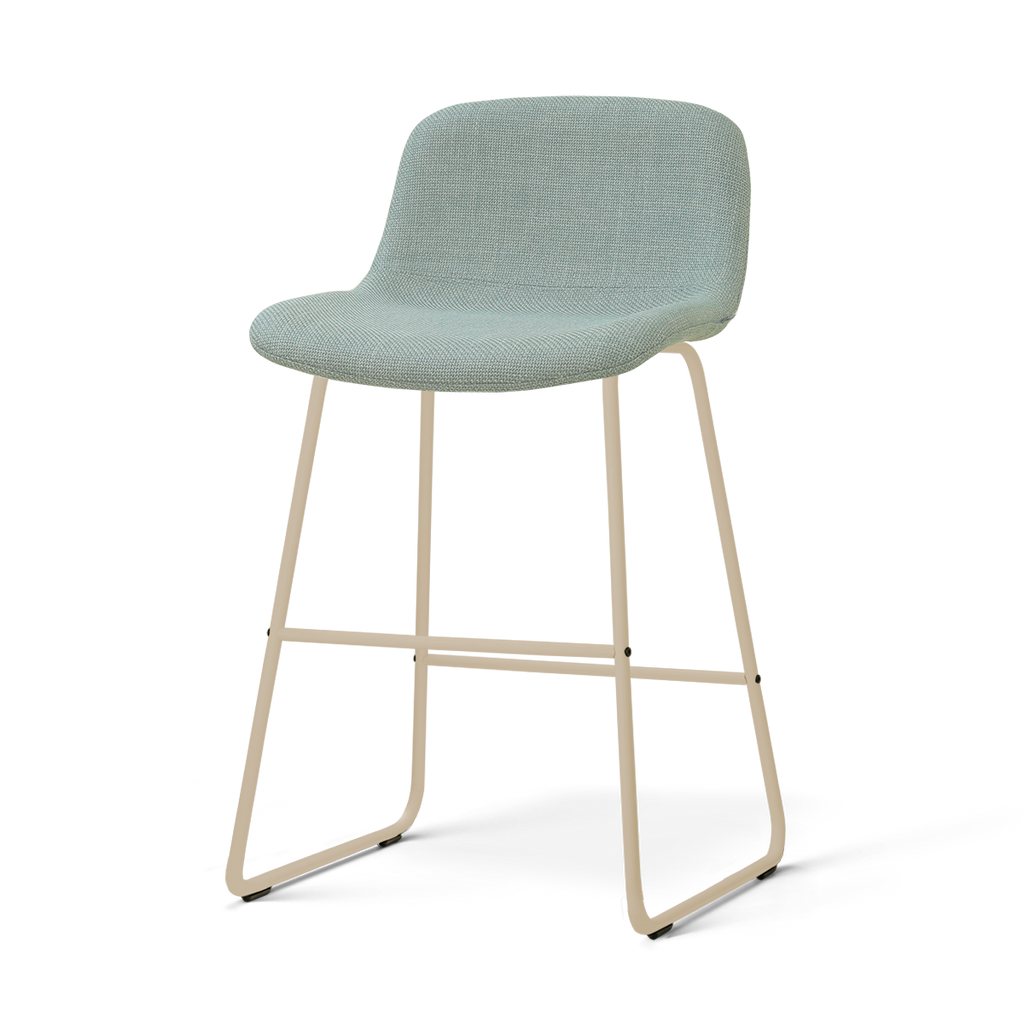 Nino-Mats barkruk saliegroen - beige onderstel - 65 cm