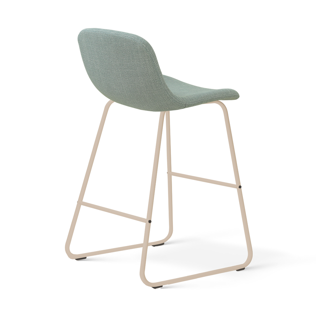 Nino-Mats barkruk saliegroen - beige onderstel - 65 cm