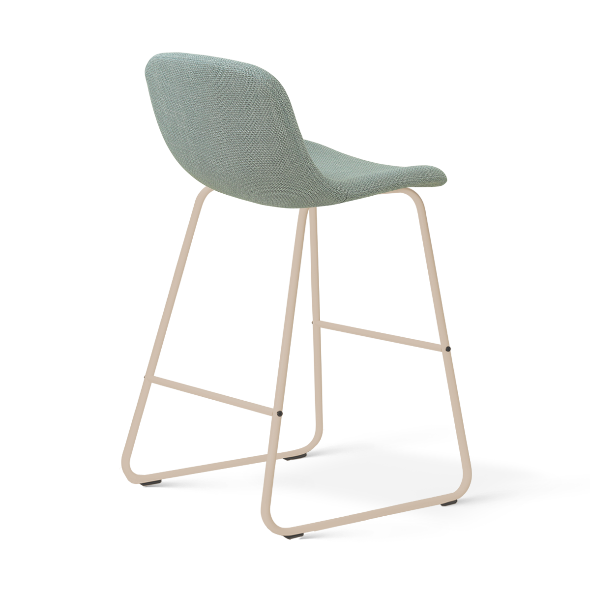 Nino-Mats barkruk saliegroen - beige onderstel - 65 cm