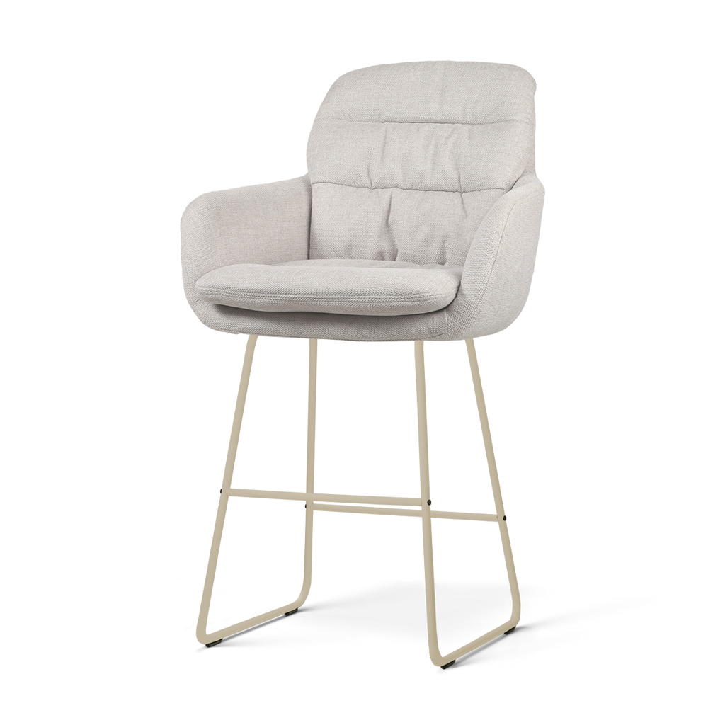 Nino-Mia barkruk beige - beige onderstel - 65 cm