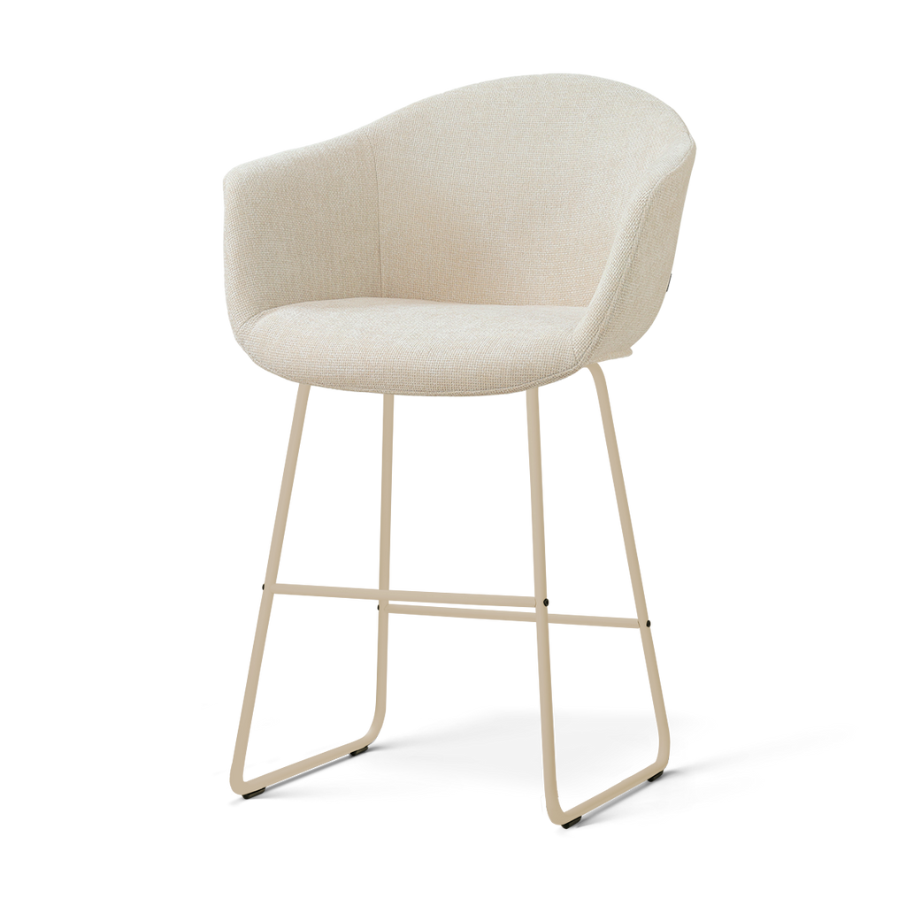 Nino-Otis barkruk cottonbeige - beige onderstel - 65 cm