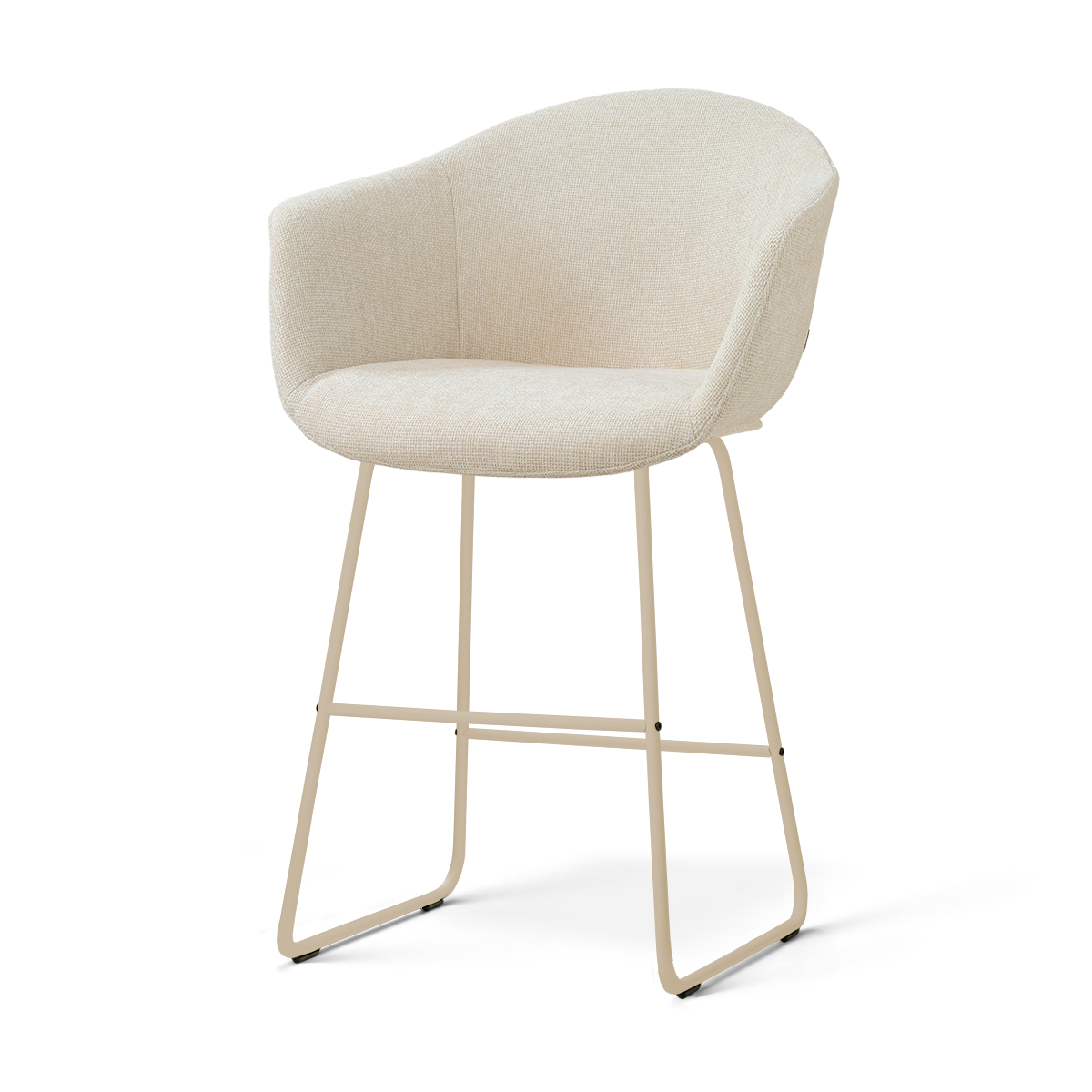 Nino-Otis barkruk cottonbeige - beige onderstel - 65 cm