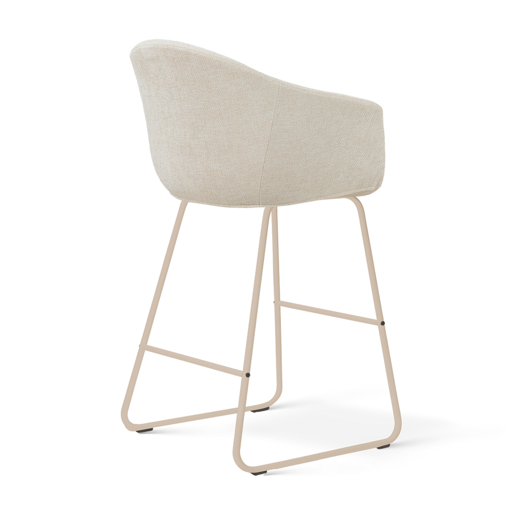 Nino-Otis barkruk cottonbeige - beige onderstel - 65 cm