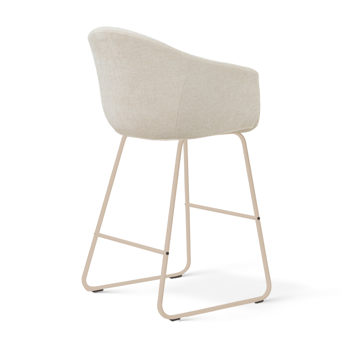 Nino-Otis barkruk cottonbeige - beige onderstel - 65 cm