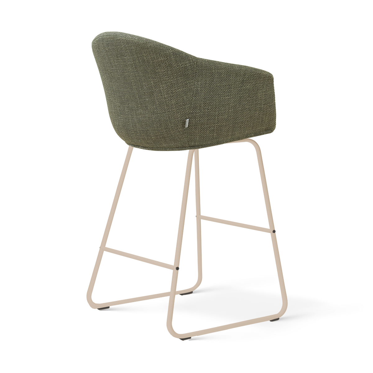 Nino-Otis barkruk forestgroen - beige onderstel - 65 cm
