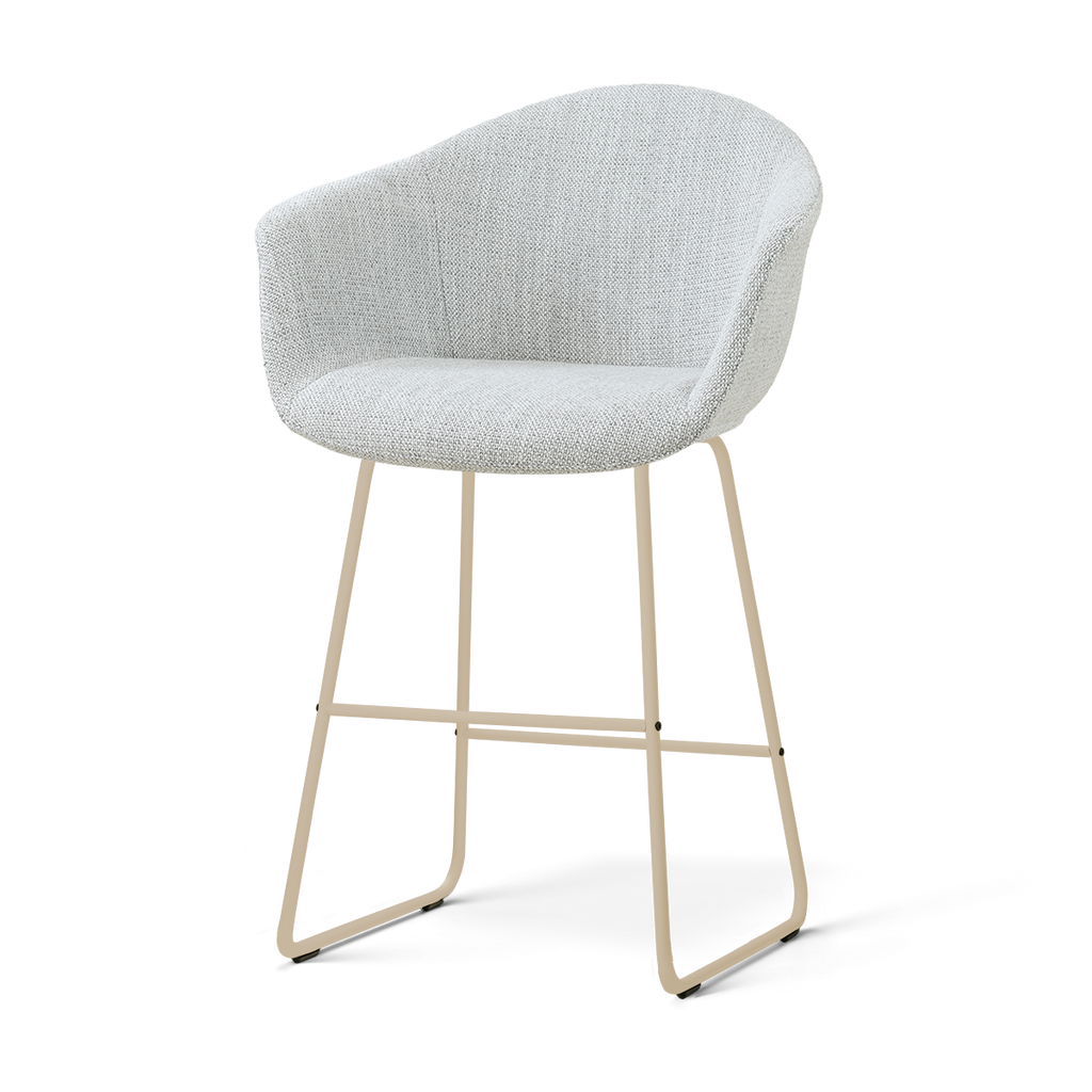 Nino-Otis barkruk grijs melange - beige onderstel - 65 cm