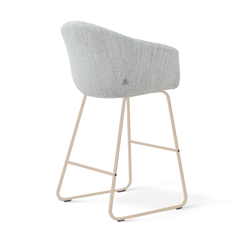 Nino-Otis barkruk grijs melange - beige onderstel - 65 cm