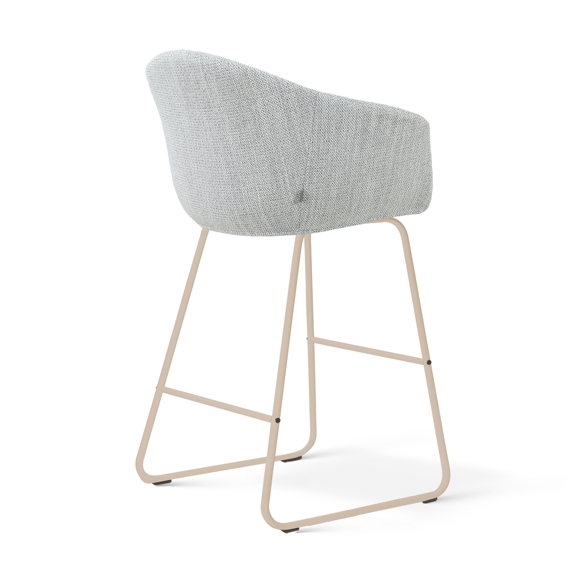 Nino-Otis barkruk grijs melange - beige onderstel - 65 cm