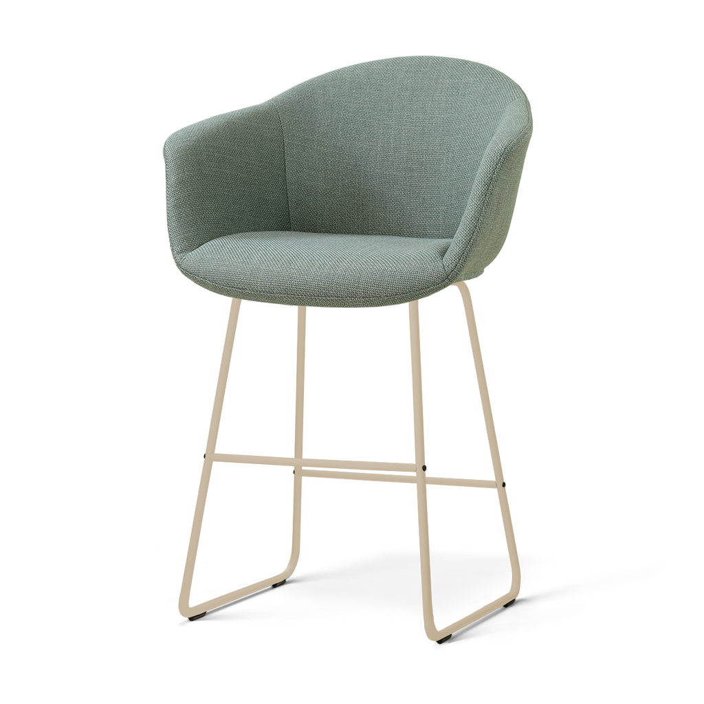 Nino-Otis barkruk saliegroen - beige onderstel - 65 cm