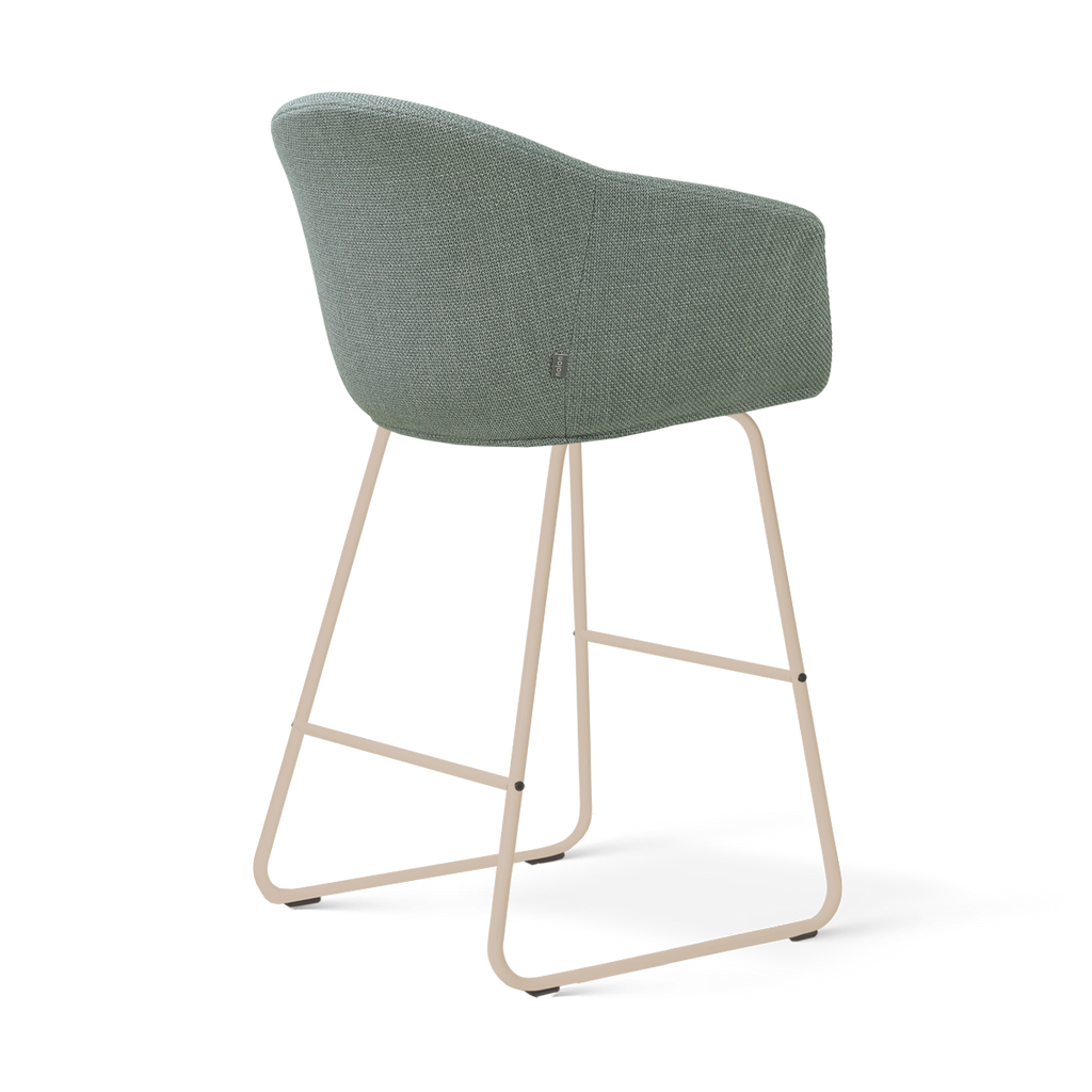Nino-Otis barkruk saliegroen - beige onderstel - 65 cm