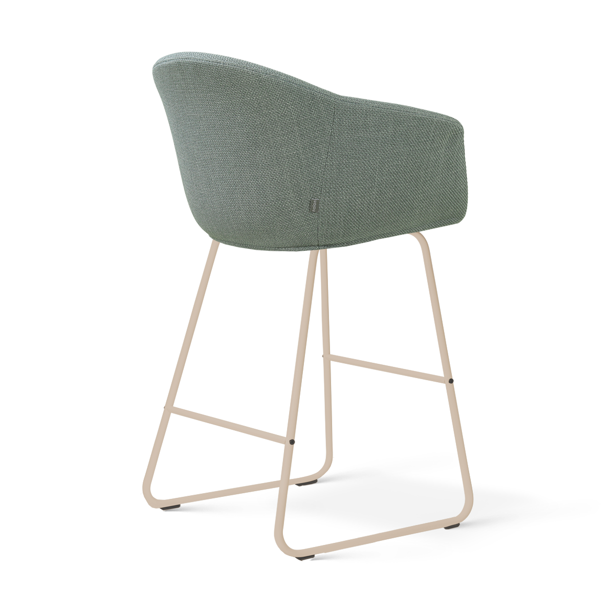 Nino-Otis barkruk saliegroen - beige onderstel - 65 cm