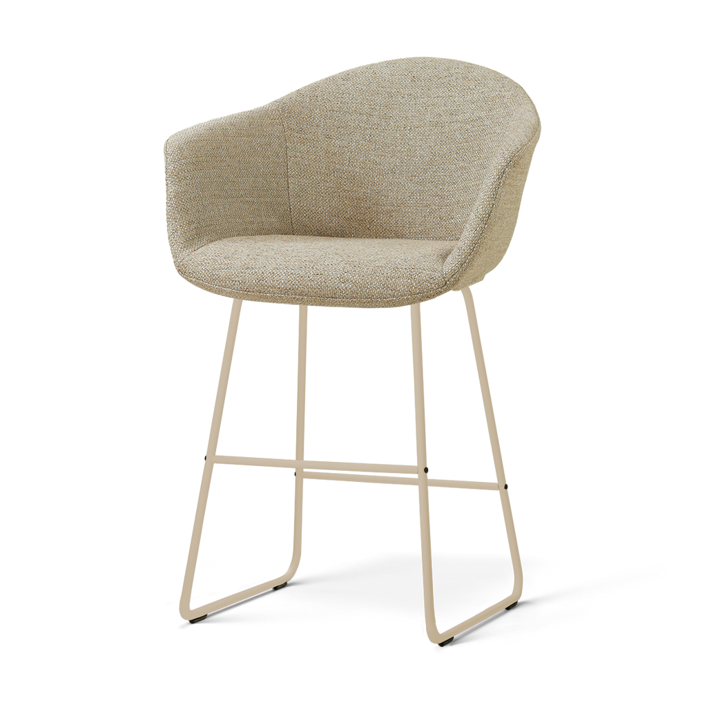 Nino-Otis barkruk taupe melange - beige onderstel - 65 cm