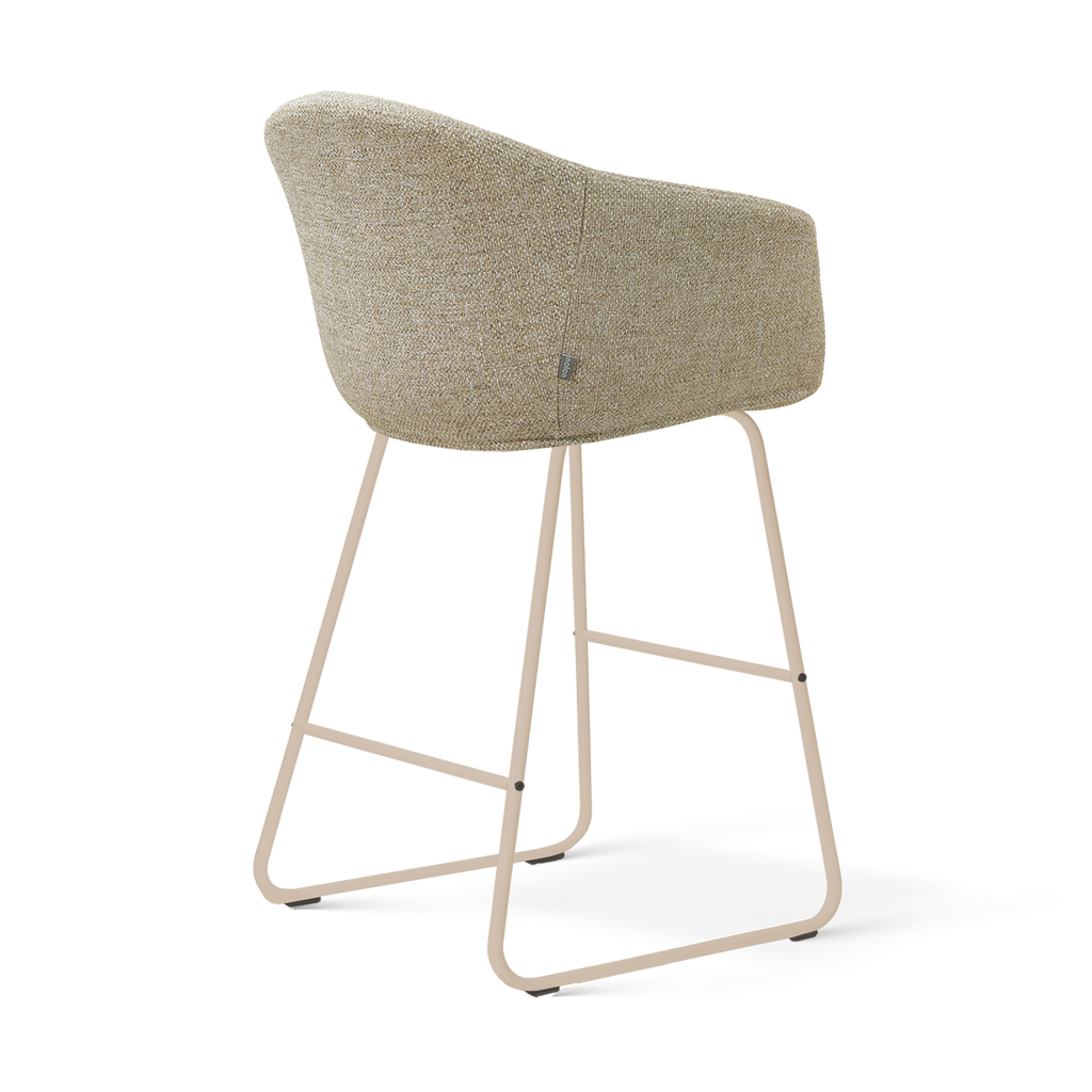 Nino-Otis barkruk taupe melange - beige onderstel - 65 cm