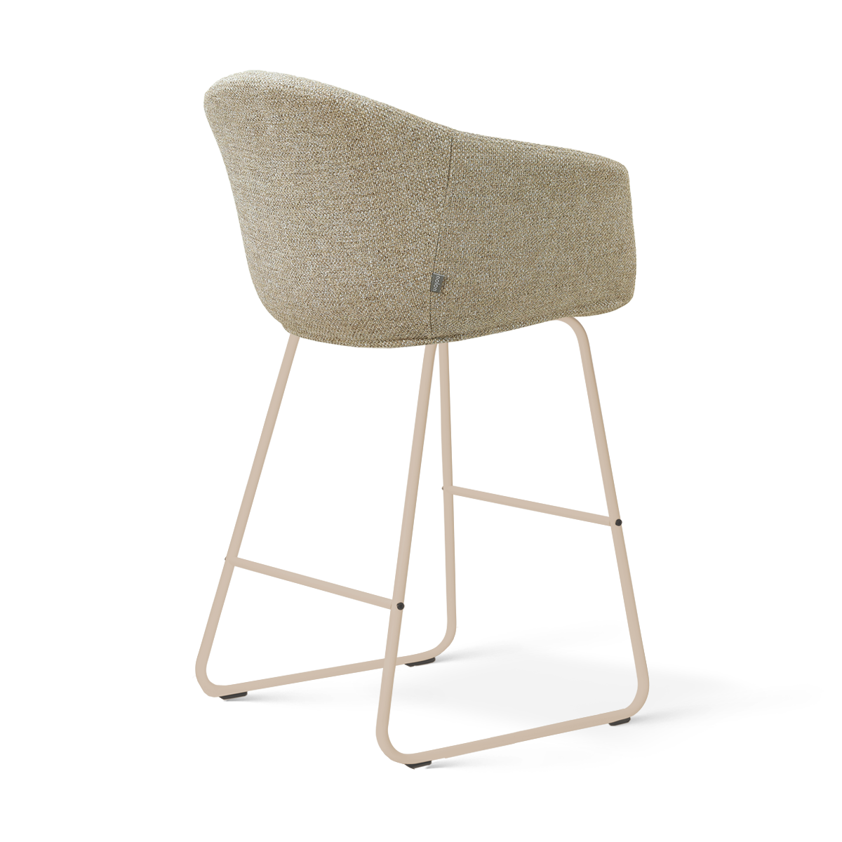 Nino-Otis barkruk taupe melange - beige onderstel - 65 cm