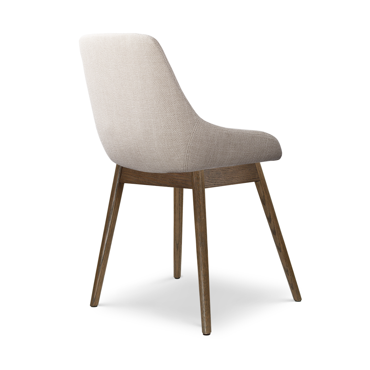 Nio-Isa eetkamerstoel beige - walnoot houten onderstel