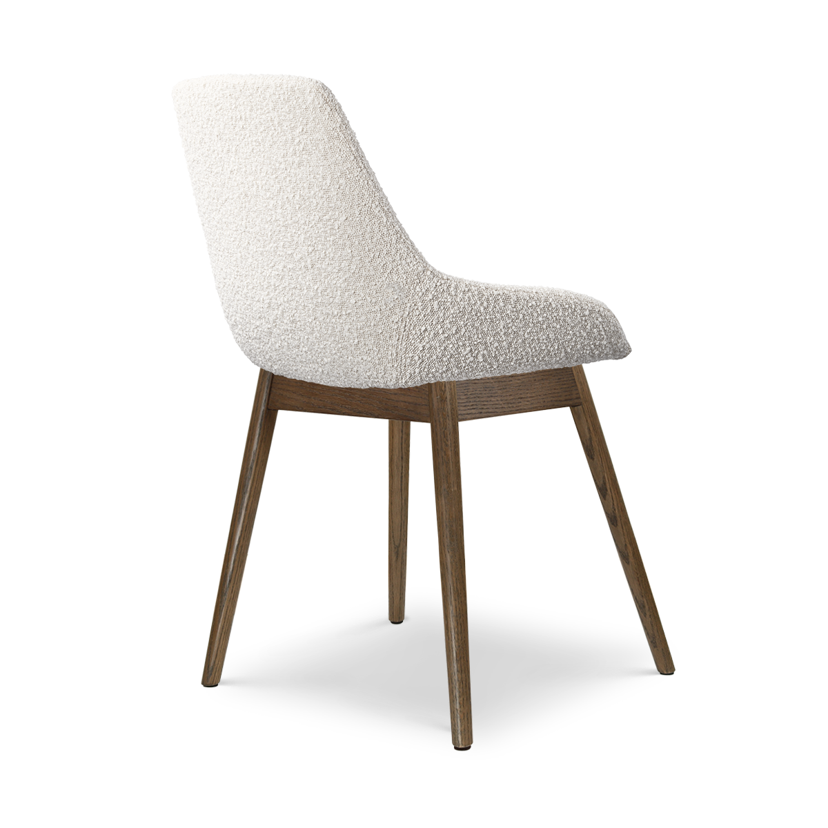 Nio-Isa eetkamerstoel bouclé beige - walnoot houten onderstel