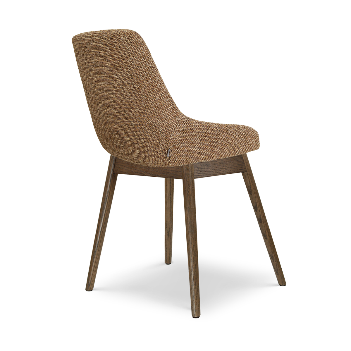 Nio-Isa eetkamerstoel bruin blend - walnoot houten onderstel