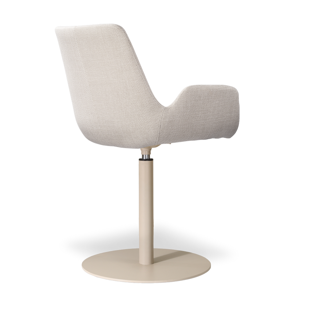 Niva-Eef draaibare tulp eetkamerstoel beige - beige onderstel