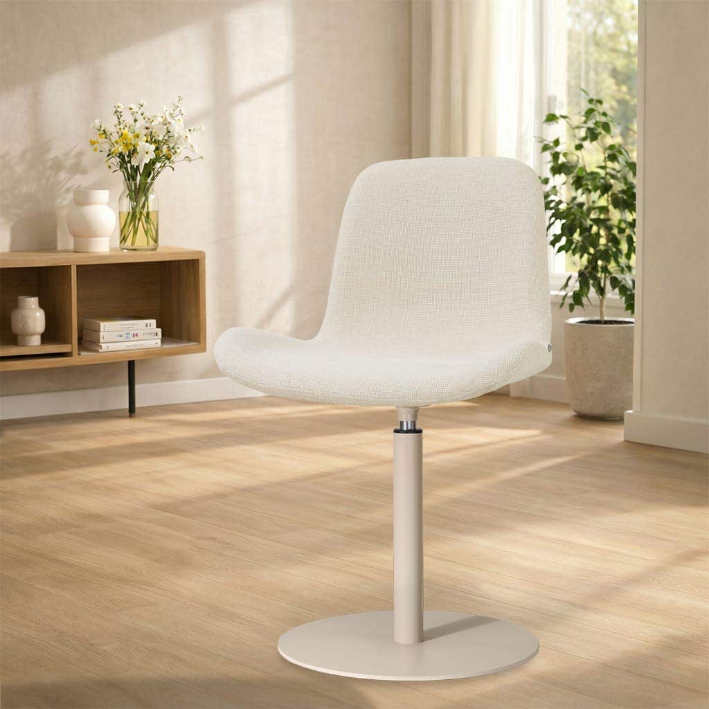 Niva-Fé draaibare tulp eetkamerstoel cottonbeige - beige onderstel