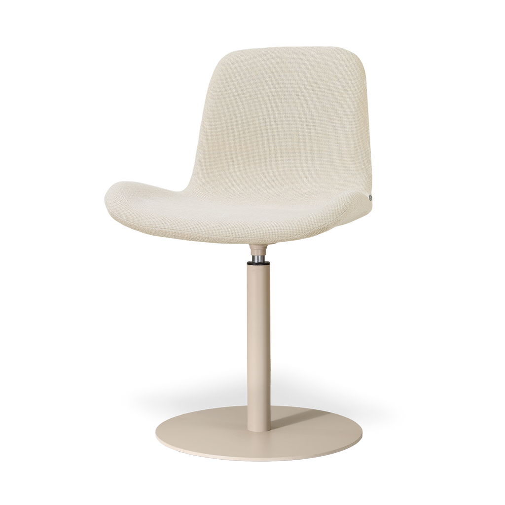 Niva-Fé draaibare tulp eetkamerstoel cottonbeige - beige onderstel