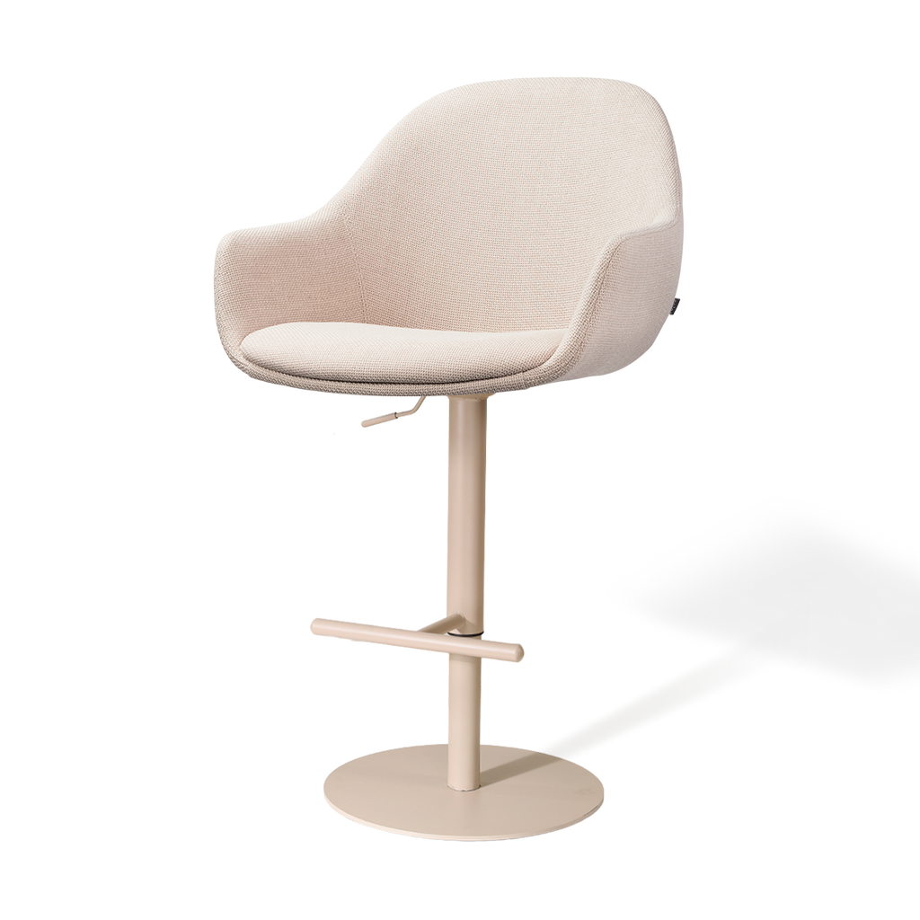 Niva-Mae draaibare tulp barkruk beige - verstelbaar - beige onderstel