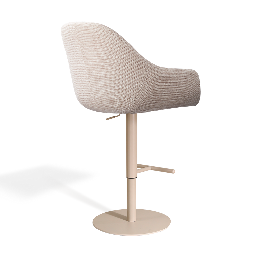 Niva-Mae draaibare tulp barkruk beige - verstelbaar - beige onderstel