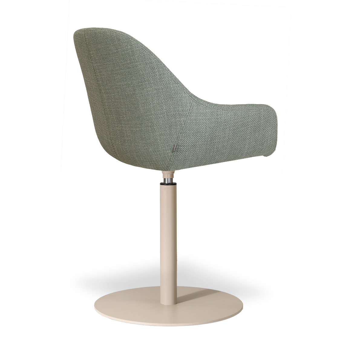 Niva-Mae draaibare tulp eetkamerstoel saliegroen - beige onderstel